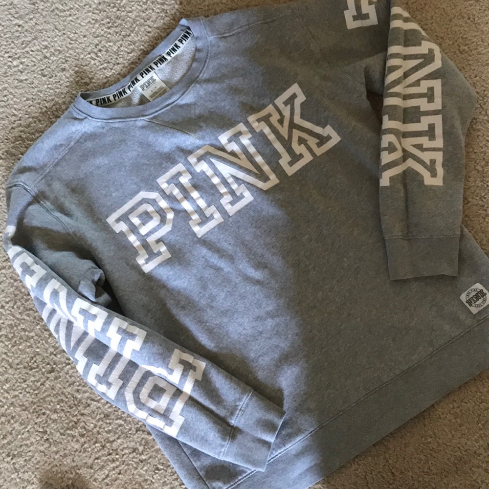 Love PINK a gray sweatshirt size small